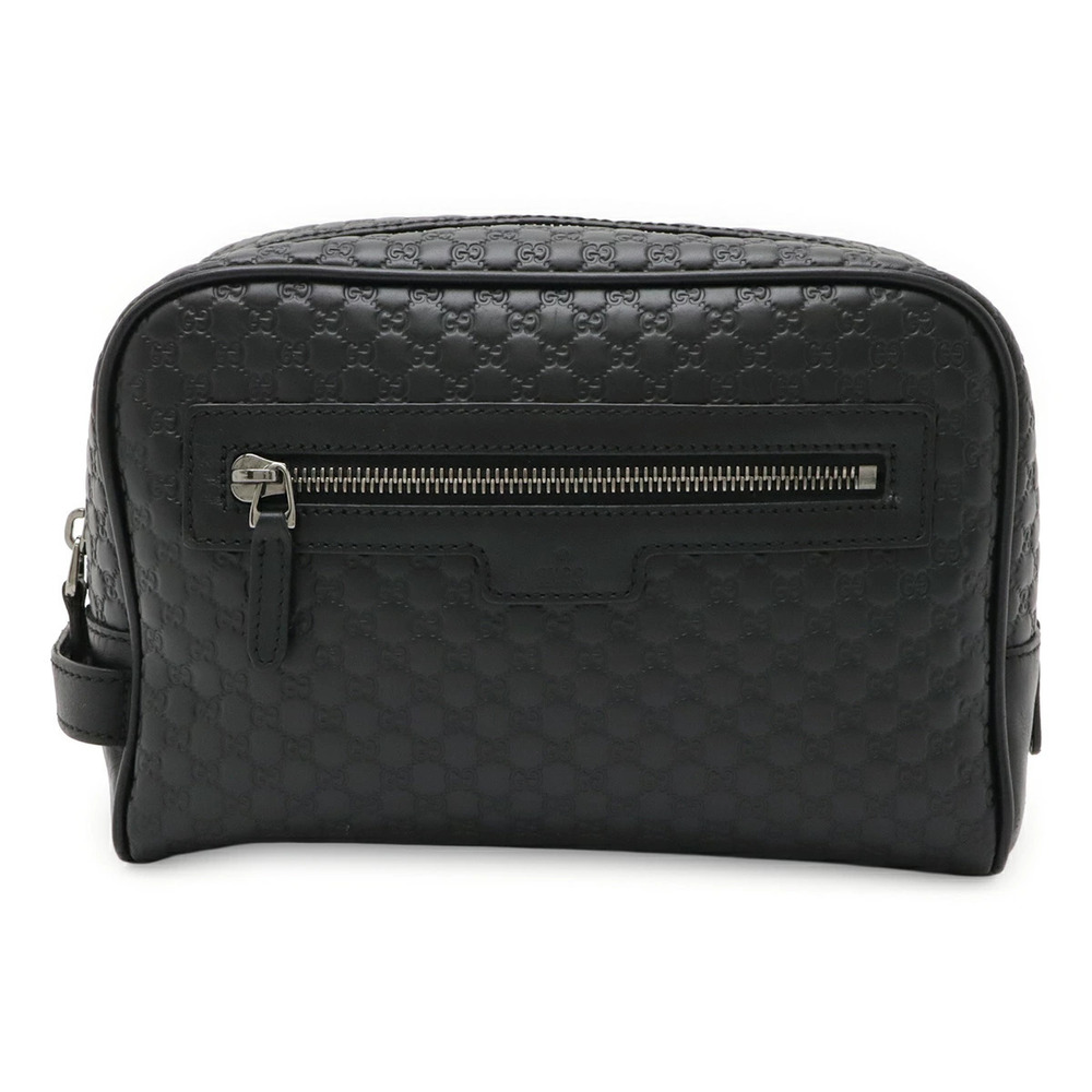 Gucci Microguccissima Shoulder Bag Handbag Leather Black